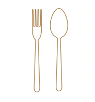 short stacks fork and spoon gold